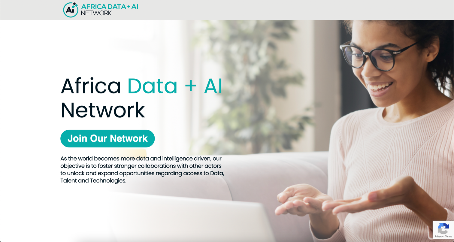 African Data Network website portfolio project